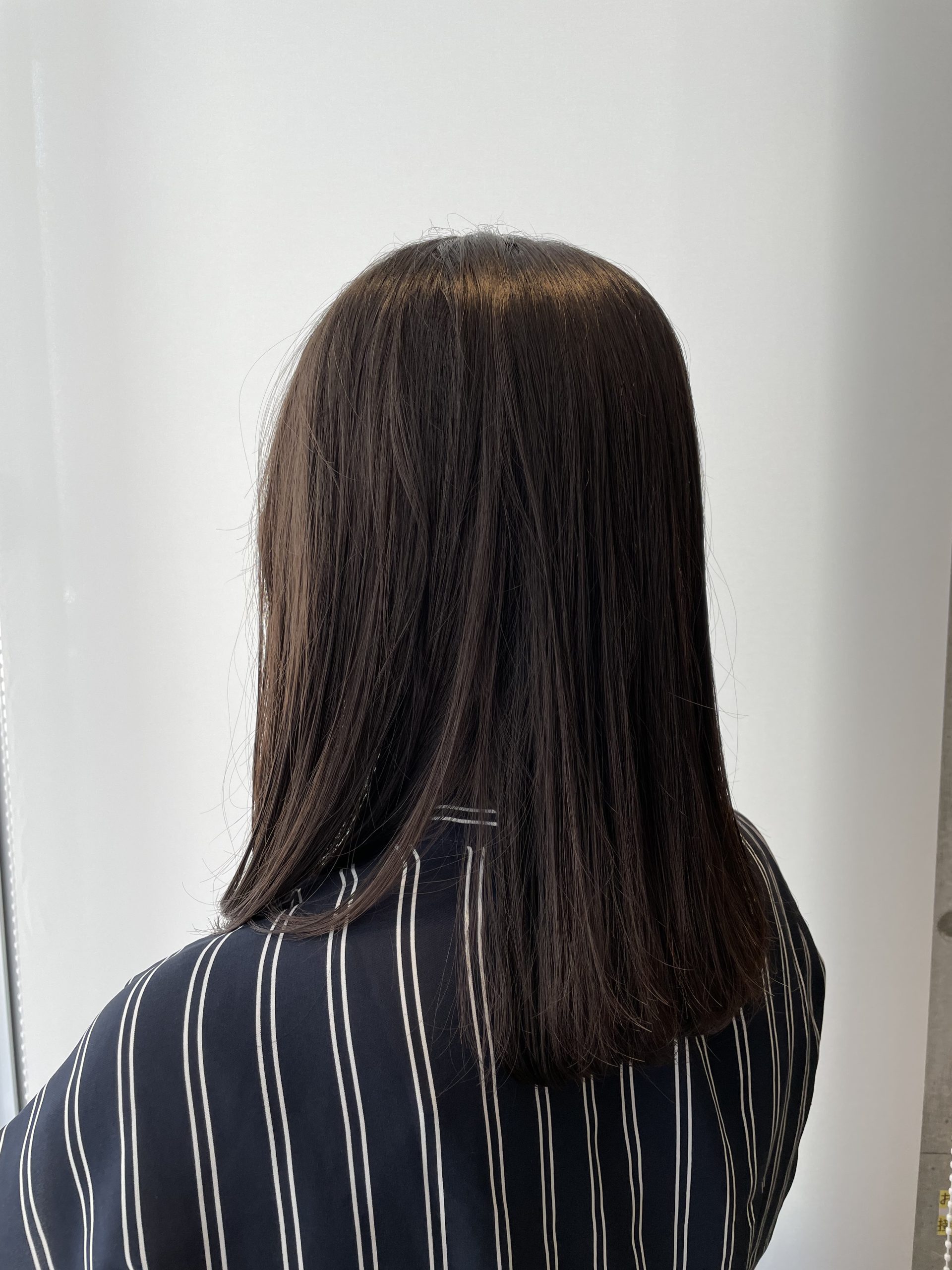 【艶髪大人きれいめダークアッシュブラウンロブスタイル】