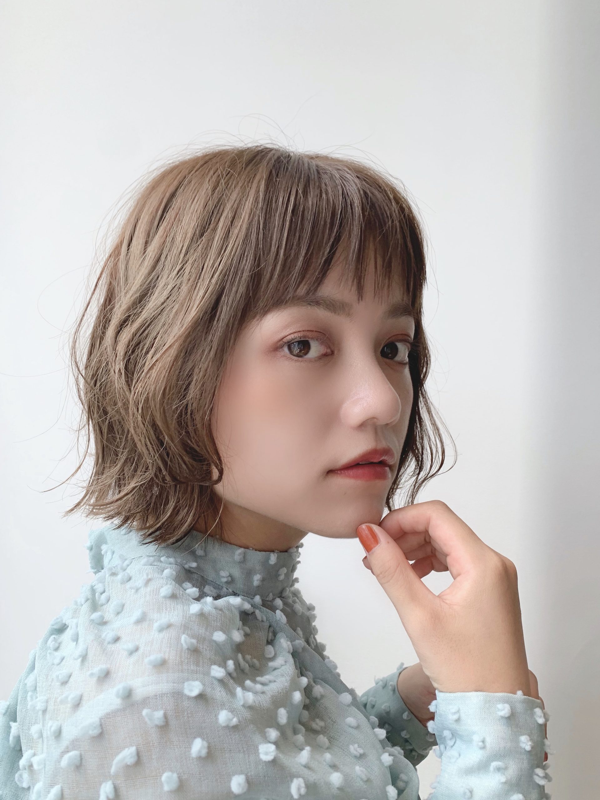 【大人かわいいフレンチボブスタイル】